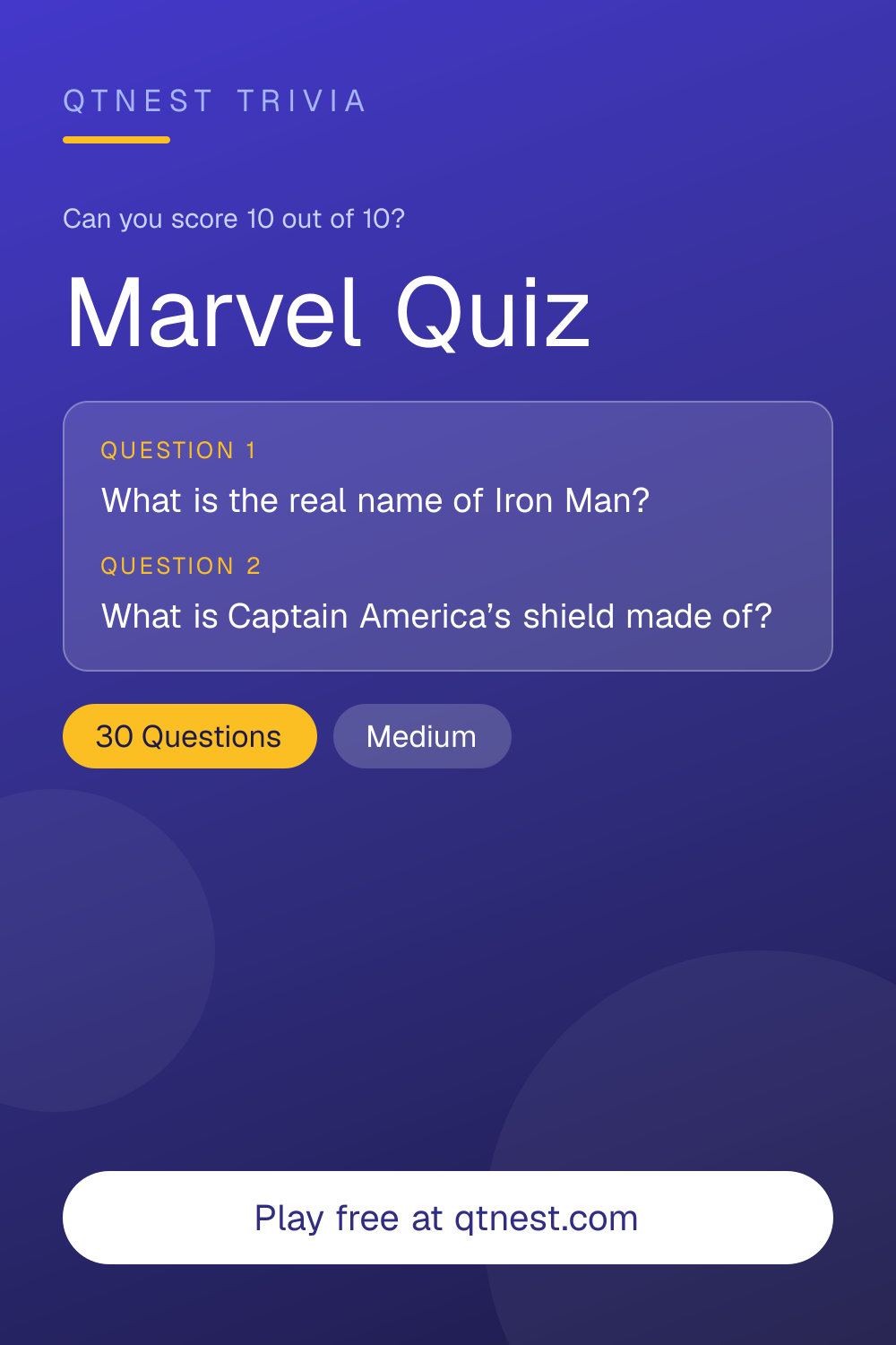 How well do you know the Marvel Universe? Take the free MCU and Marvel Comics quiz. 10 questions for true Marvel fans.