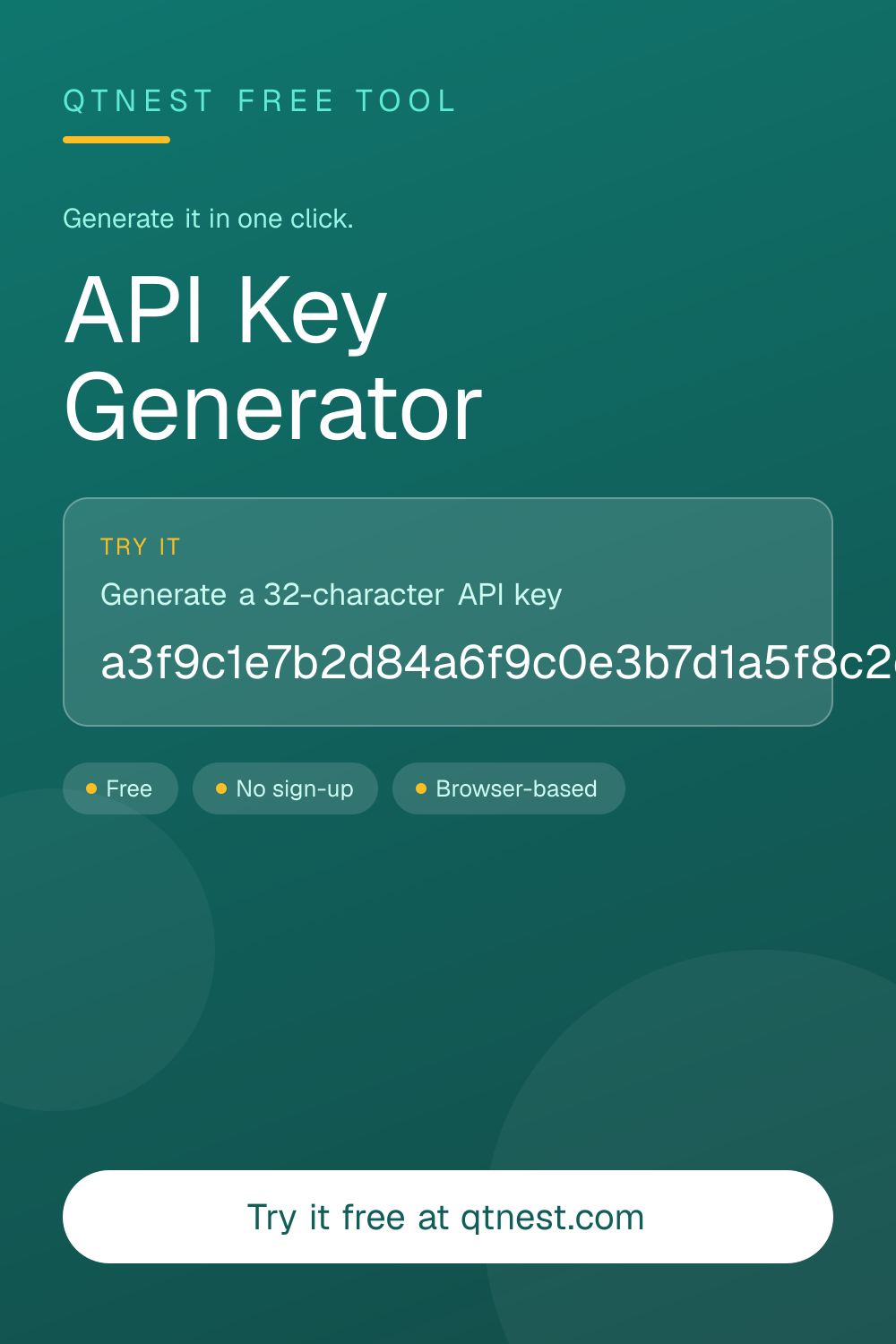 Generate cryptographically secure API keys of any length. Add a custom prefix like sk_, pk_, or prod_ and copy your key in one click. Free, browser-based.